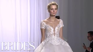 Reem Acras Fall 2017 Wedding Dresses  BRIDES [upl. by Bremser]