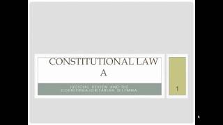 Judicial Review and the CounterMajoritarian Dilemma Constitutional Law South Africa [upl. by Aciras643]