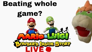 Playing Mario And Luigi Bowser’s Inside Story Live Stream ends when I get to Dimble Woods Part 1 [upl. by Nnaassilem]