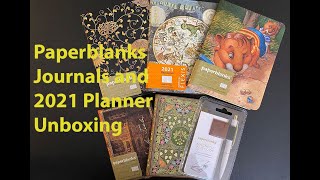 UNBOXING Paperblanks Journals  2021 Day Planner  Leather Pen Holder [upl. by Acirederf124]