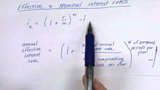 Nominal vs effective interest calculations [upl. by Kilah]