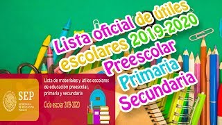 🏫 SEP da a conocer lista de útiles escolares para el ciclo 20192020🖌✂🖍 [upl. by Emlin809]