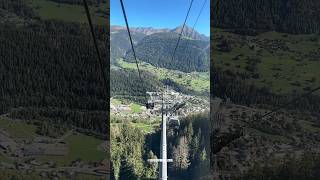 Fiesch View Aletsch Arena Cable Car Ride Fiescheralp to Fiesch Goms Valais Switzerland Shorts [upl. by Cheyney]