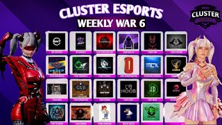 WEEKLY WAR 6 DAY 1 CLUSTER ESPORTS [upl. by Sikras]