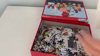 Galison Charlie Brown Peanuts Christmas 1000 Piece Jigsaw Puzzle Review [upl. by Haikezeh]