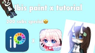 Ibis paint x tutorial 🤩 gachalife tutorial ibispaintx 200 200 subs special ❤️❤️ [upl. by Halvaard]