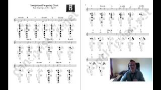 Free Saxophone Fingering Chart Guide by Dan Christian Saxophone Lesson SR101 [upl. by Gierc]