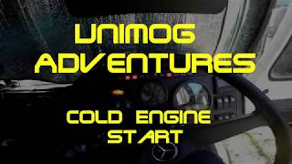 Cold Engine Start of our OM352A Unimog engine  fully balanced [upl. by Mou]