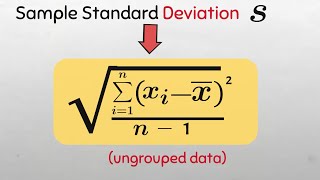 Standard deviation formula for Ungrouped data  Population and Sample standarddeviation sigma [upl. by Annawoj]