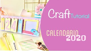 Tutorial ✂️ Calendario 2020 📅🤩🎀 para escritorio  DIY  Plantillas GRATIS  SCRAPtips [upl. by Barthelemy]