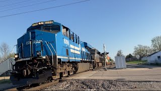 Ns 8098 leading NS Conrail heritage unit With a friendly crew ￼ [upl. by Trawets391]