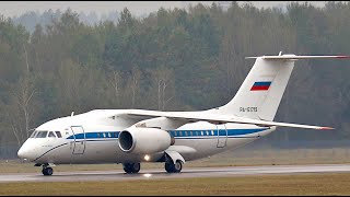 Russian An148 One of the few remaining Landing with a short reverse thrust [upl. by Furie]