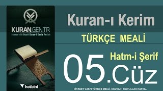 Türkçe Kurani Kerim Meali 05 Cüz Diyanet işleri vakfı meali Hatim Kurangentr [upl. by Ehcsrop11]