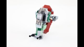 LEGO 75344 Boba Fetts Starship Microfighter Speed Build [upl. by Zoilla]