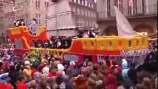 Rosenmontagszug in Münster [upl. by Ruomyes]