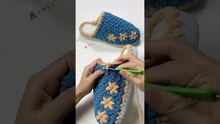 Handmade crochet knitted slipper patternshorts crochet crochetpatterns slippers knitting knit [upl. by Reginald7]