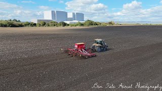 Vaderstad Rapid 800S pulled by a Cat MT765C Cambridge Farm Machinery [upl. by Navanod]