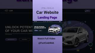 Car Website Using HTML amp CSS  Step by Step Tutorial  Fast Code [upl. by Hocker799]