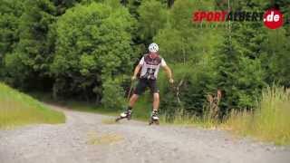 Cross Rollerski Rollerskitour beside paved roads by wwwsportalbertde [upl. by Brook]