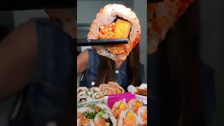 SUSHI  THE RESULT OF GROCERY SHOPPING WHILE HUNGRY 🍱🤝🏼🍣✨ sushimukbang eating hungry foodie [upl. by Jeremy]