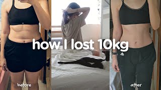 How I lost 10kg 22lbs  70kg ➡️ 60kg  my diet routine for weight loss [upl. by Gardner]