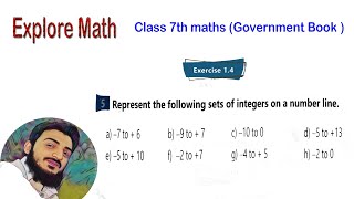 Q5 Represent the following sets of integers on Number line  class 7th math exercise 14 Q5 [upl. by Valerio]