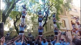 Castellers del Poble Sec  3 p4 inici 2  Diada de Tardor 10XI24 [upl. by Ynwat]