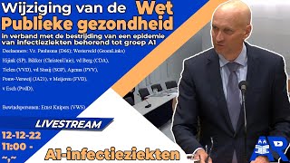 Terugkijken Wijziging van de Wet publieke gezondheid bestrijding infectieziekten A1  Tweede Kamer [upl. by Walls625]