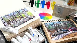 Winsor amp Newton Mixing Set of 6 Designer Gouache Review [upl. by Lakym]