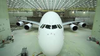 Qantas A380 repaint timelapse [upl. by Halley]