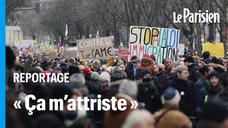 Manifestation contre la loi immigration  « On est quand même la patrie des droits de l’Homme  » [upl. by Onahpets326]