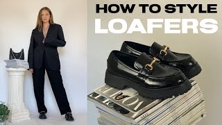 how to style CHUNKY LOAFERS  14 outfits [upl. by Blodget158]