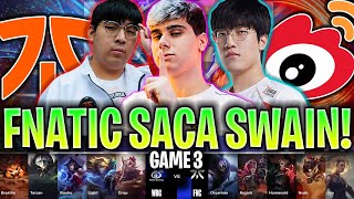 FNATIC SACA SWAIN MID EN LA PARTIDA DECISIVA😱  FNC vs WBG Game 3 SWISS STAGE WORLDS 2024 LVP [upl. by Darees]