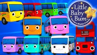 Ten Little Buses  Nursery Rhymes for Babies by LittleBabyBum  ABCs and 123s [upl. by Nollie808]