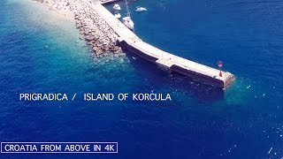 Prigradica  Korčula  Hrvatska  Croatia  Aerial video  4K [upl. by Nauhs378]