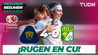 Resumen y goles  Pumas 40 León  Liga Mx Femenil AP2022 J15  TUDN [upl. by Tory]