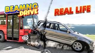 Accidents Based on Real Events on BeamNGDrive 6  Real Life  Flashbacks [upl. by Ailsa]