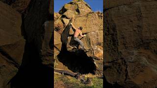 Clifftop Arete Left  7A  Clifftop Boulders boulderinguk peakdistrictbouldering ukclimbing [upl. by Andee]