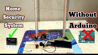 Amazing simple high efficiency home boundary security system without arduinousing 555 timer circuit [upl. by Naujik]