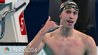 Daniel Wiffen SURGES to men’s 800m free victory beating out USA’s Bobby Finke  Paris Olympics [upl. by Beane]