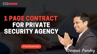 One Page ContractAgreement for Private Security Agency  Downlaod Private Security Agreement PDF [upl. by Elocyn852]