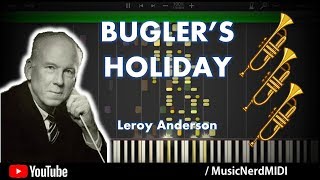 Buglers Holiday  Leroy Anderson  Synthesia HD w Highlighted trio [upl. by Bikales]