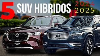 5 Mejores AUTOS SUVs Híbridos Enchufables 2024 y 2025 AUTOS Recomendados [upl. by Bab469]