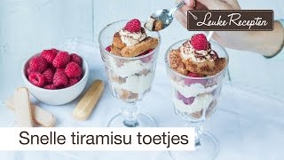 Snelle tiramisu toetjes  LeukeReceptennl [upl. by Une]