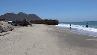 Las Salinas Beach Walk in June 2021 Cabo de Gata Almería  Spain [upl. by Elleinwad]