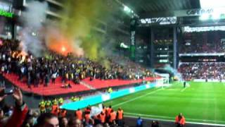 Copenhagen vs Brondby Fc Brondby Fans 19092010 [upl. by Bolen]