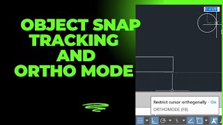 OBJECT SNAP TRACKING AND ORTHO MODE snapping ortho art autocad architectdesign homearchitect [upl. by Irol]