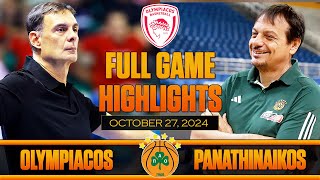 OLYMPIACOS vs PANATHINAIKOS  Full Game Highlights  27102024 [upl. by Eiuqnimod]