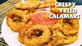 CRISPY FRIED CALAMARI RINGS Calamares [upl. by Simsar283]