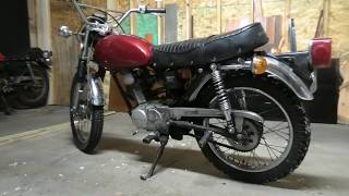 Replacing Rear Shocks on Vintage Honda CL100 [upl. by Mahan]